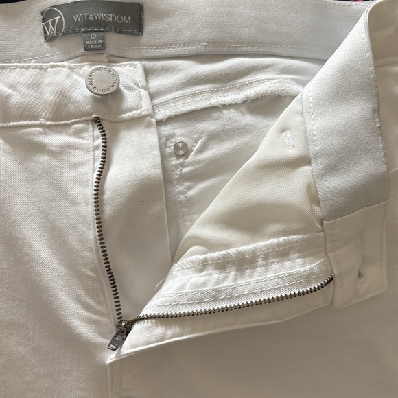 Wit & Wisdom Absolution Jeans High Rise Ankle Skimmer Optic White Denim Size 12 - Picture 10 of 15